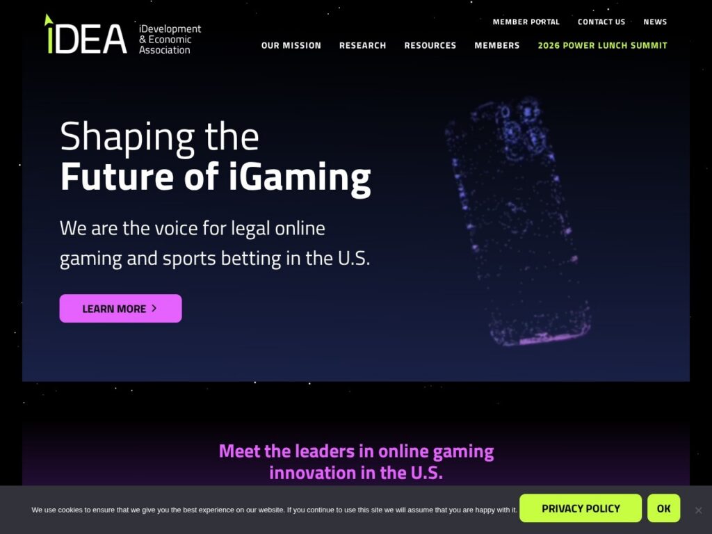Idea Growth WordPress site — iGaming association homepage